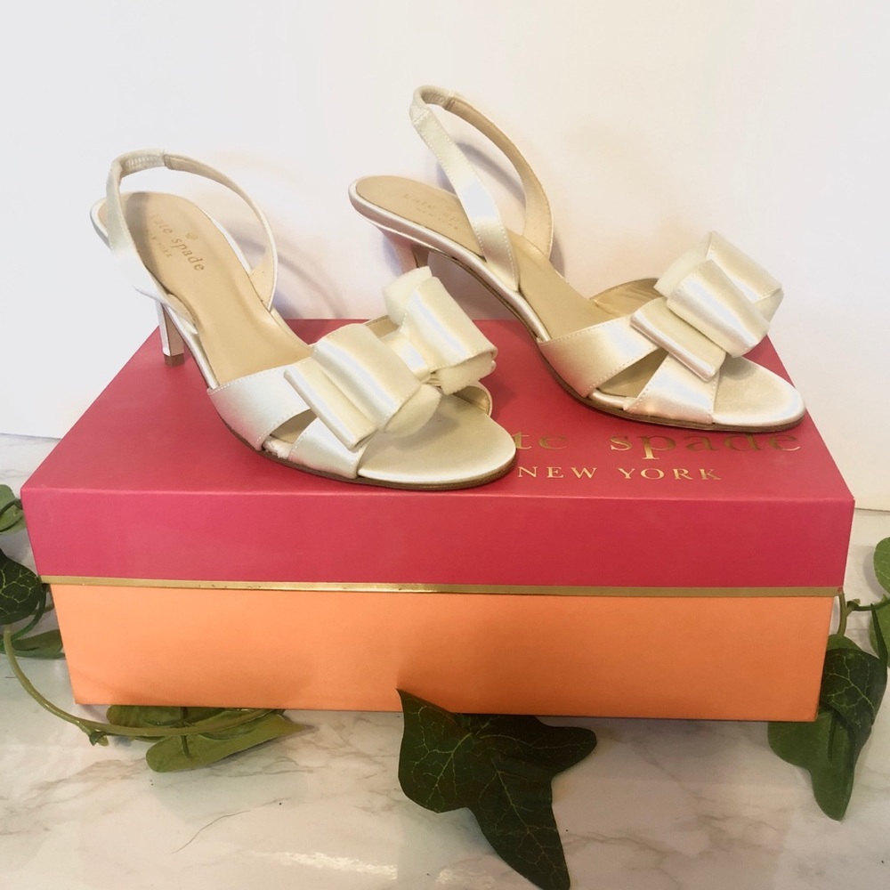 Kate Spade Micah Ivory Satin Wedding Shoes